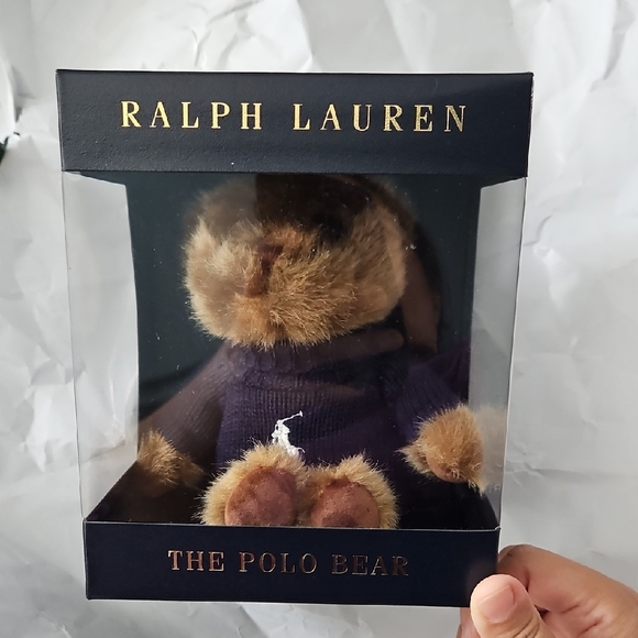 Ralph Lauren Accessories - Ralph Lauren THE POLO BEAR Plush Teddy 2020 Limited Ed Blue Sweater